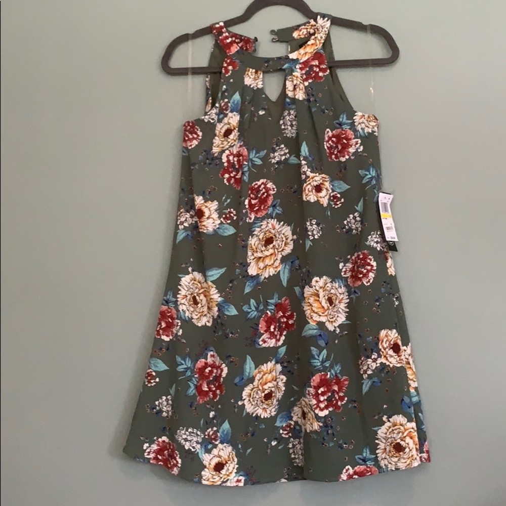 Patterned Green Dress